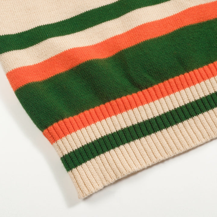 Cárdigan de hombre en jacquard con diseño de pato albaricoque