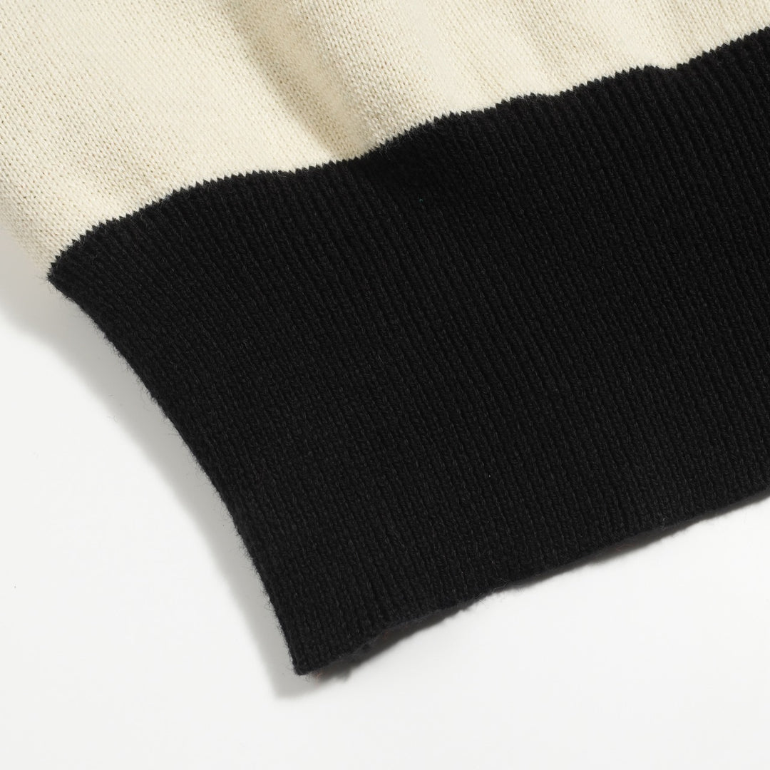 Women's vintage white peacock jacquard knitwear