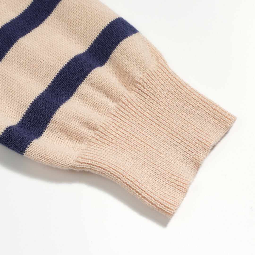 Women's striped vintage embroidered cat knitwear