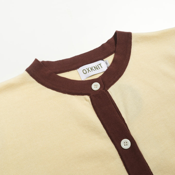 Women's apricot kitten vintage jacquard cardigan