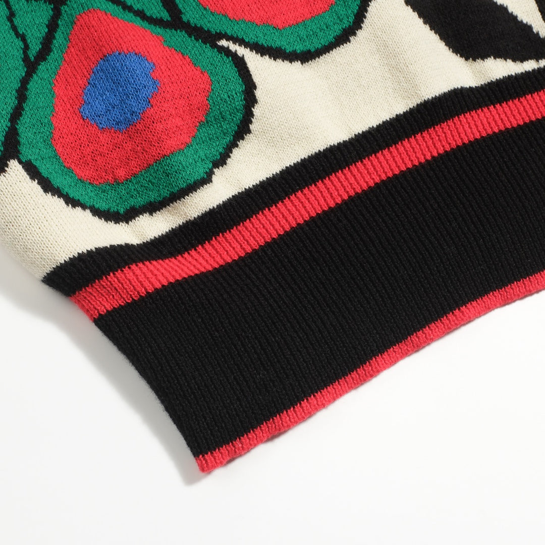 Polo de mujer con cuello de pico en punto jacquard art color albaricoque