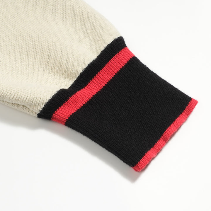 Polo de mujer con cuello de pico en punto jacquard art color albaricoque