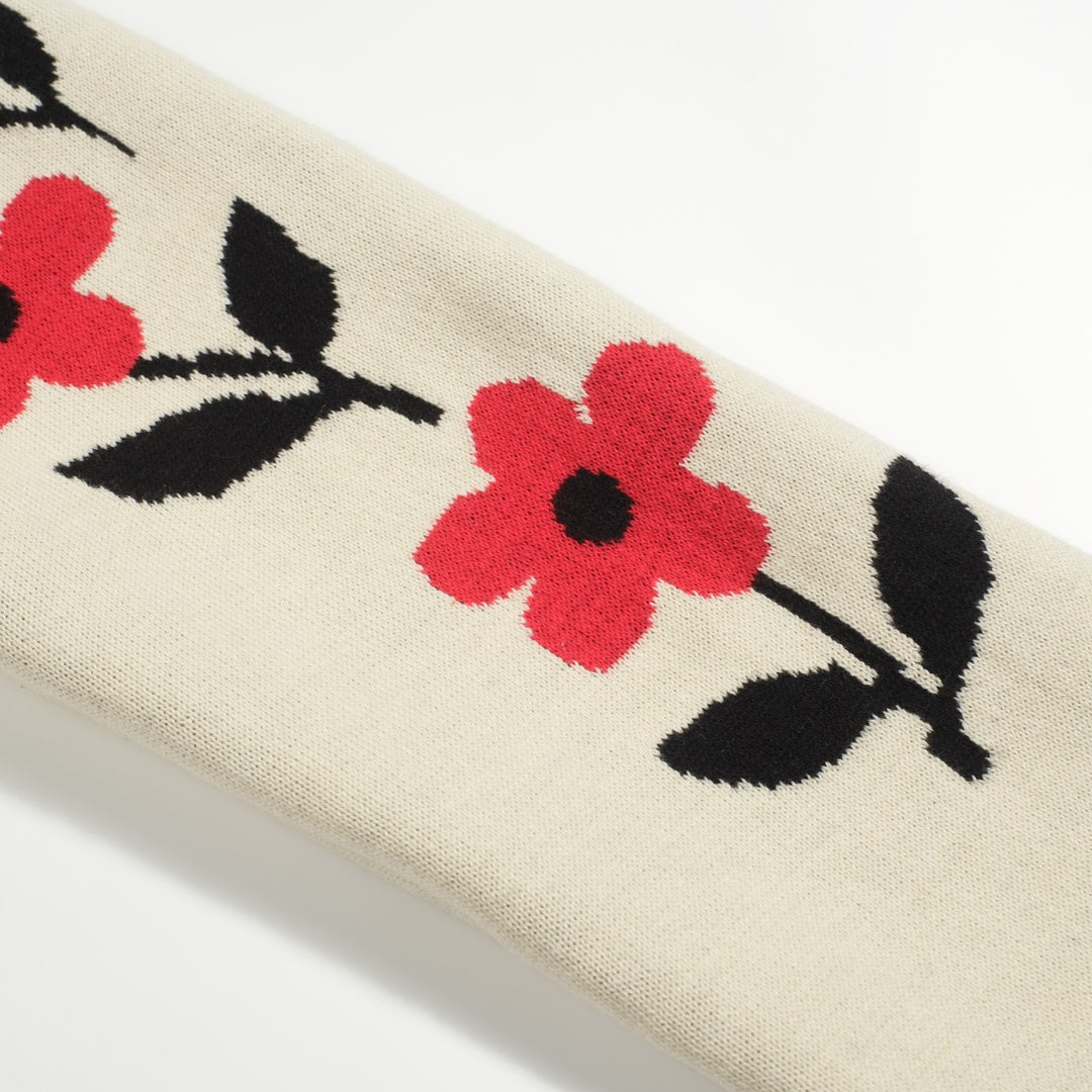 Polo de mujer con cuello de pico en punto jacquard art color albaricoque