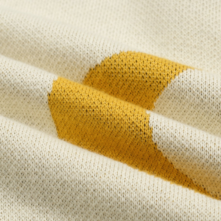 Women's apricot night cat vintage knitwear