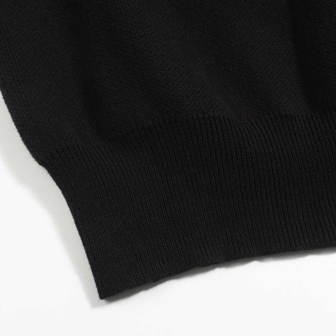 Jersey de punto jacquard con murciélago de Halloween negro para mujer