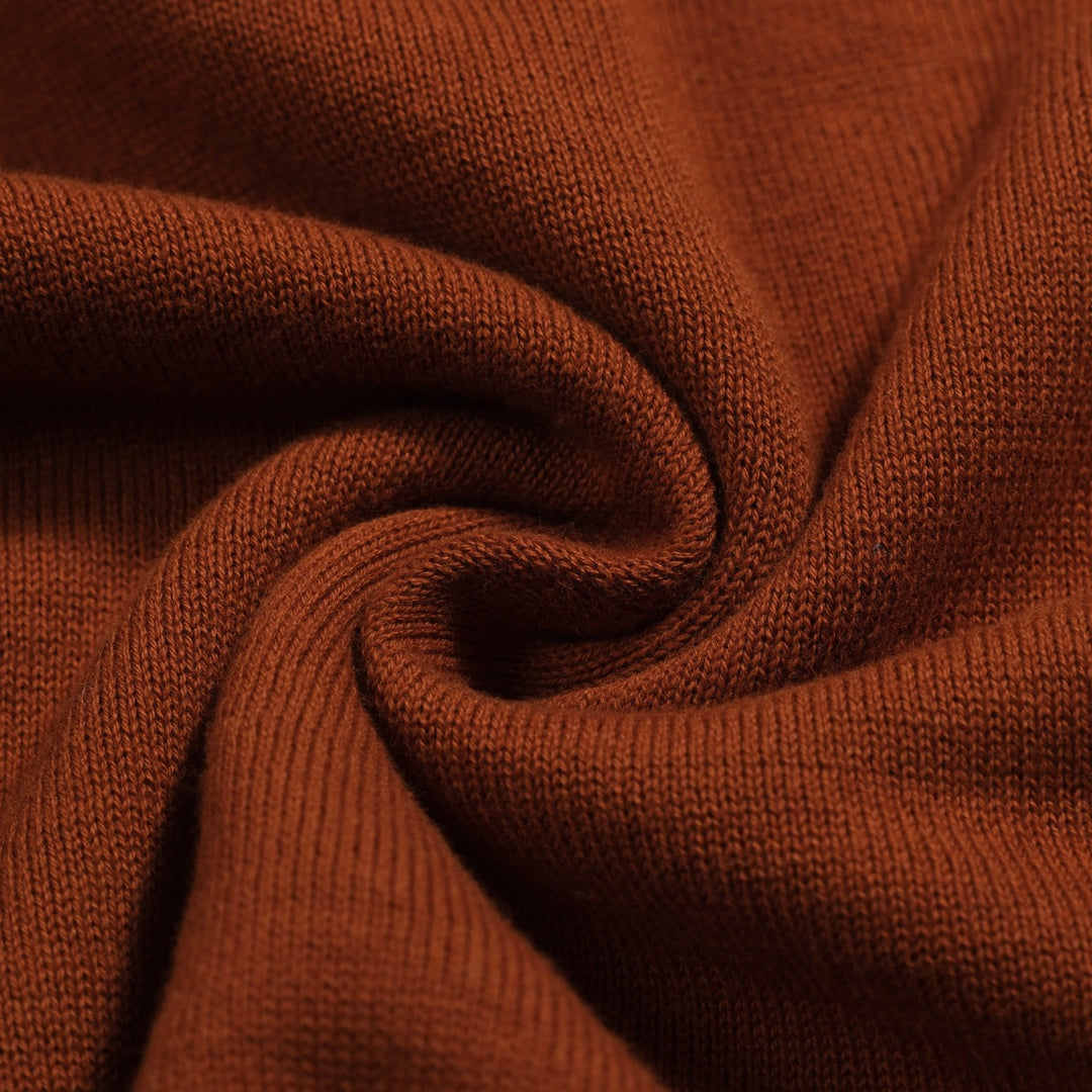 Men's brown French bulldog jacquard vintage knitwear