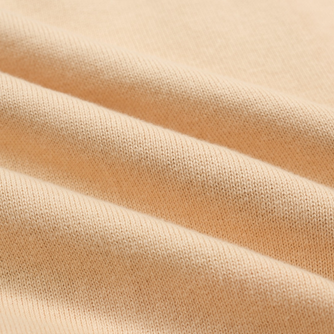 Men's apricot vintage square jacquard knit polo shirt