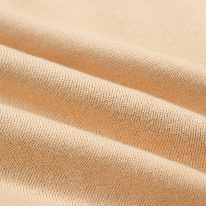 Men's apricot vintage square jacquard knit polo shirt