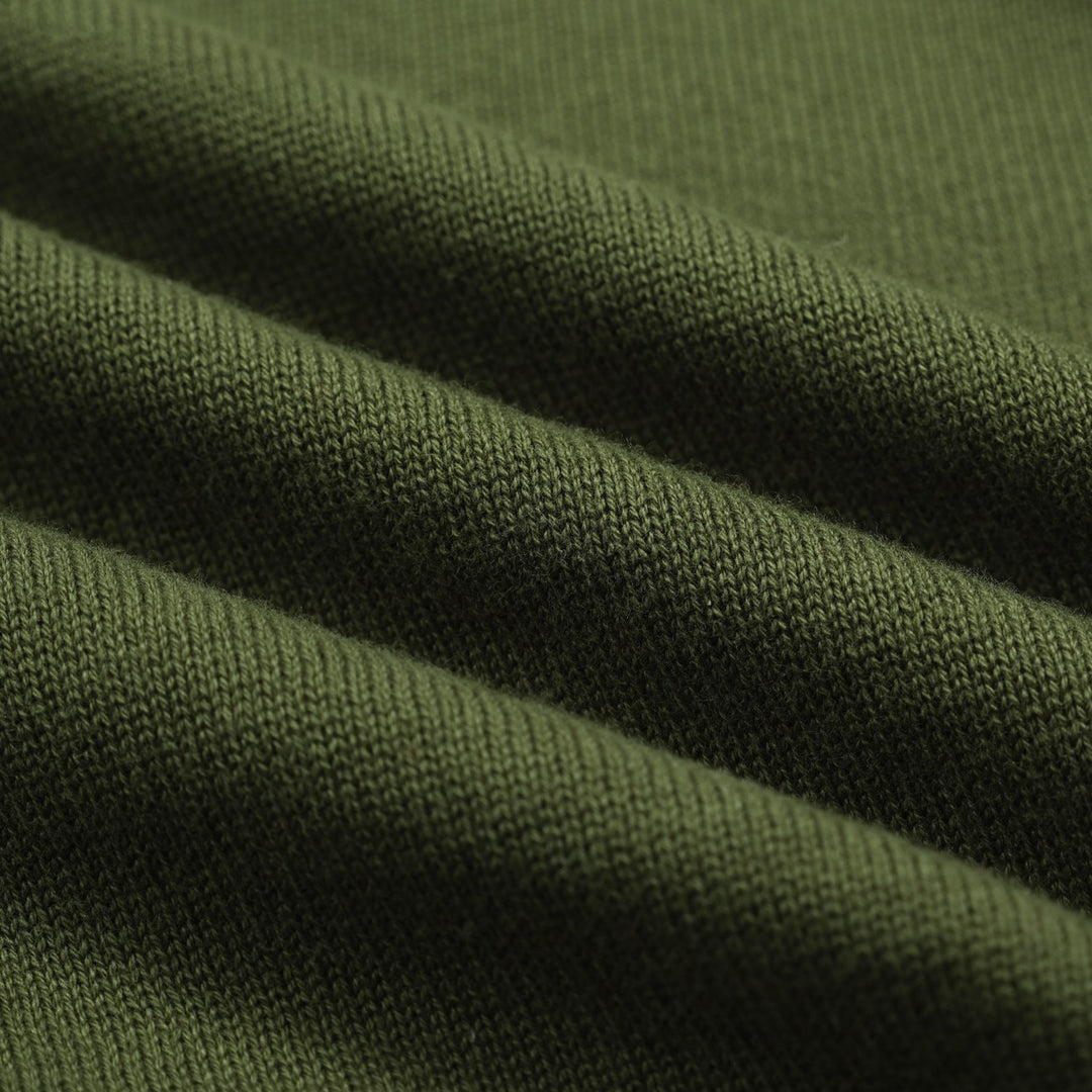 Men's green retro grid jacquard knitted cardigan