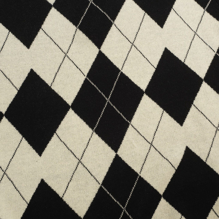 Men's black vintage art jacquard casual knitwear