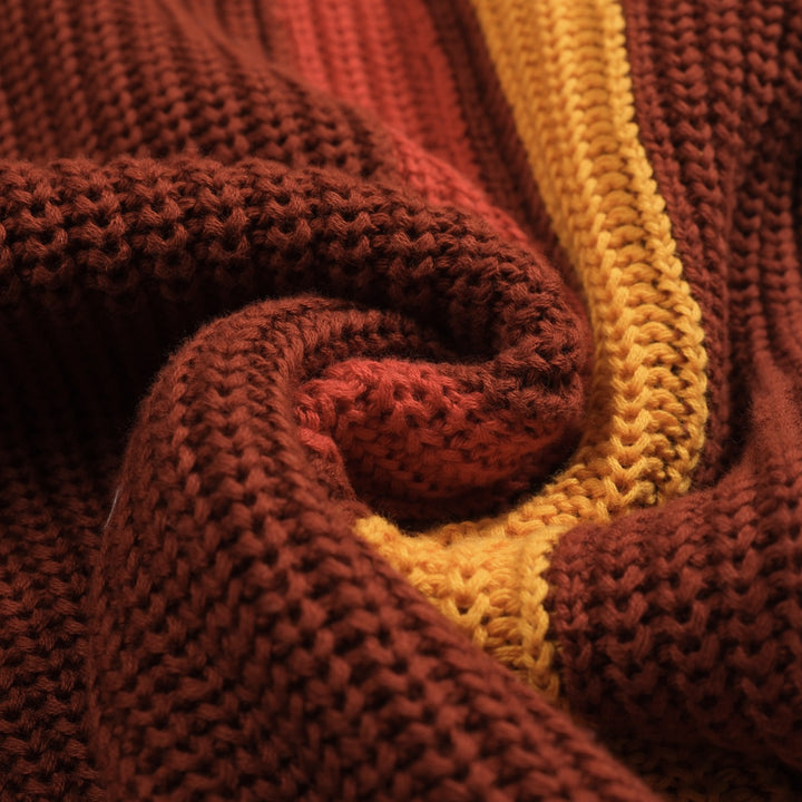 Polo da uomo a righe marrone stile retrò college