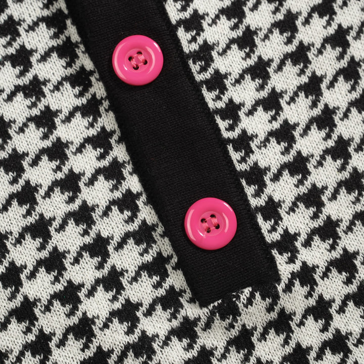 Svart street retro strikket poloskjorte for menn