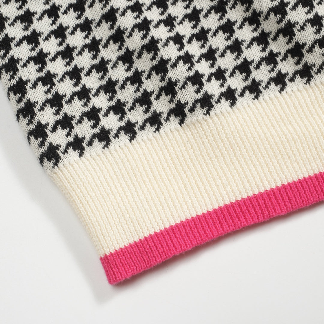 Svart street retro strikket poloskjorte for menn