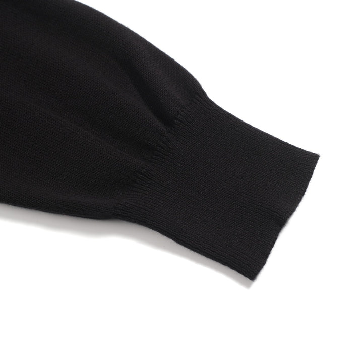 Zwart retro-roze jacquard breiwerk met hoge hals voor heren