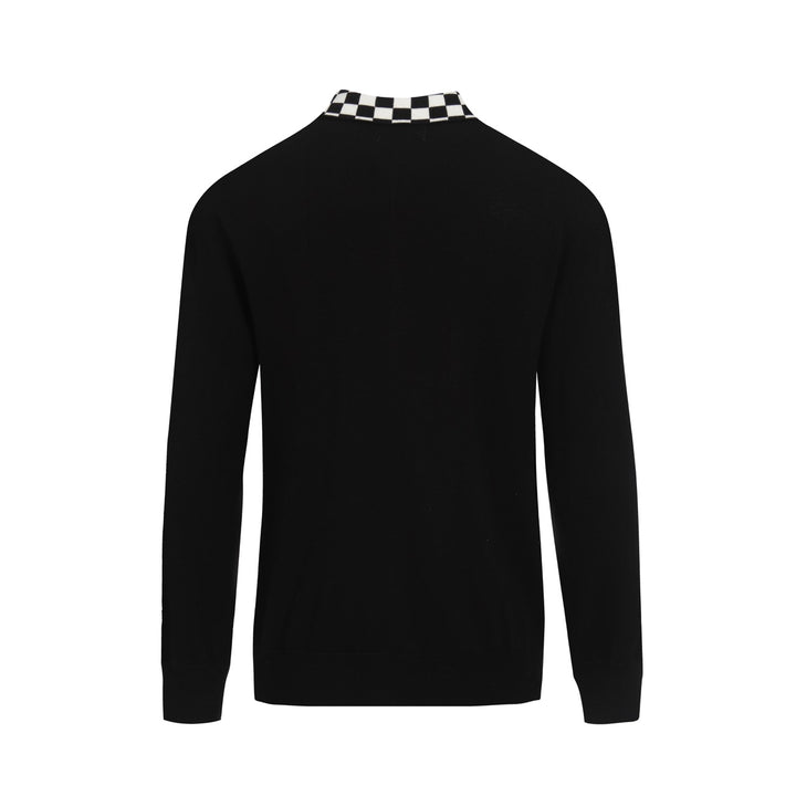 Men's black vintage striped artistic fashion street cardigan