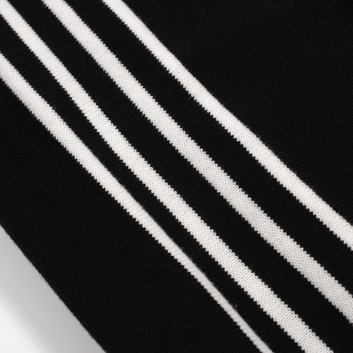 Men's black vintage striped artistic fashion street cardigan