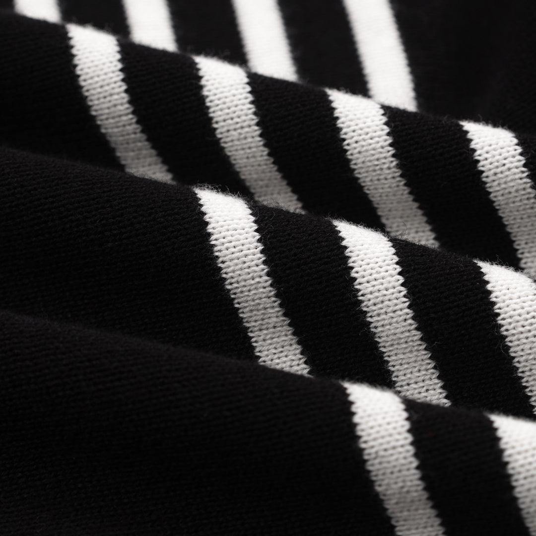 Men's black vintage striped artistic fashion street cardigan