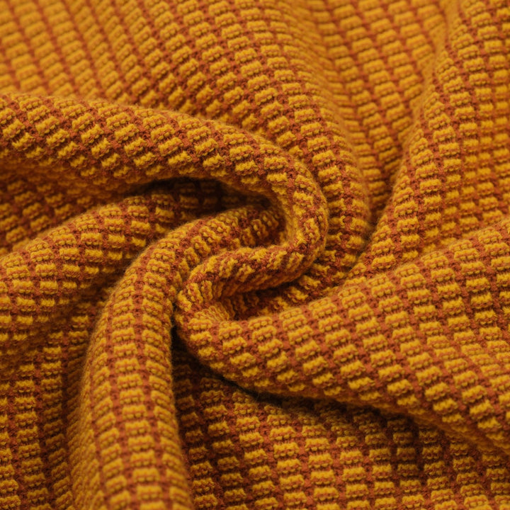 Cardigã masculino amarelo retrô elegante de arte de rua