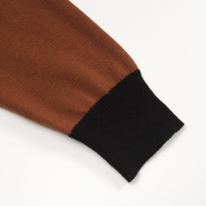 Women's Brown Vintage Cat Star Art Fashion Jacquard Knitwear