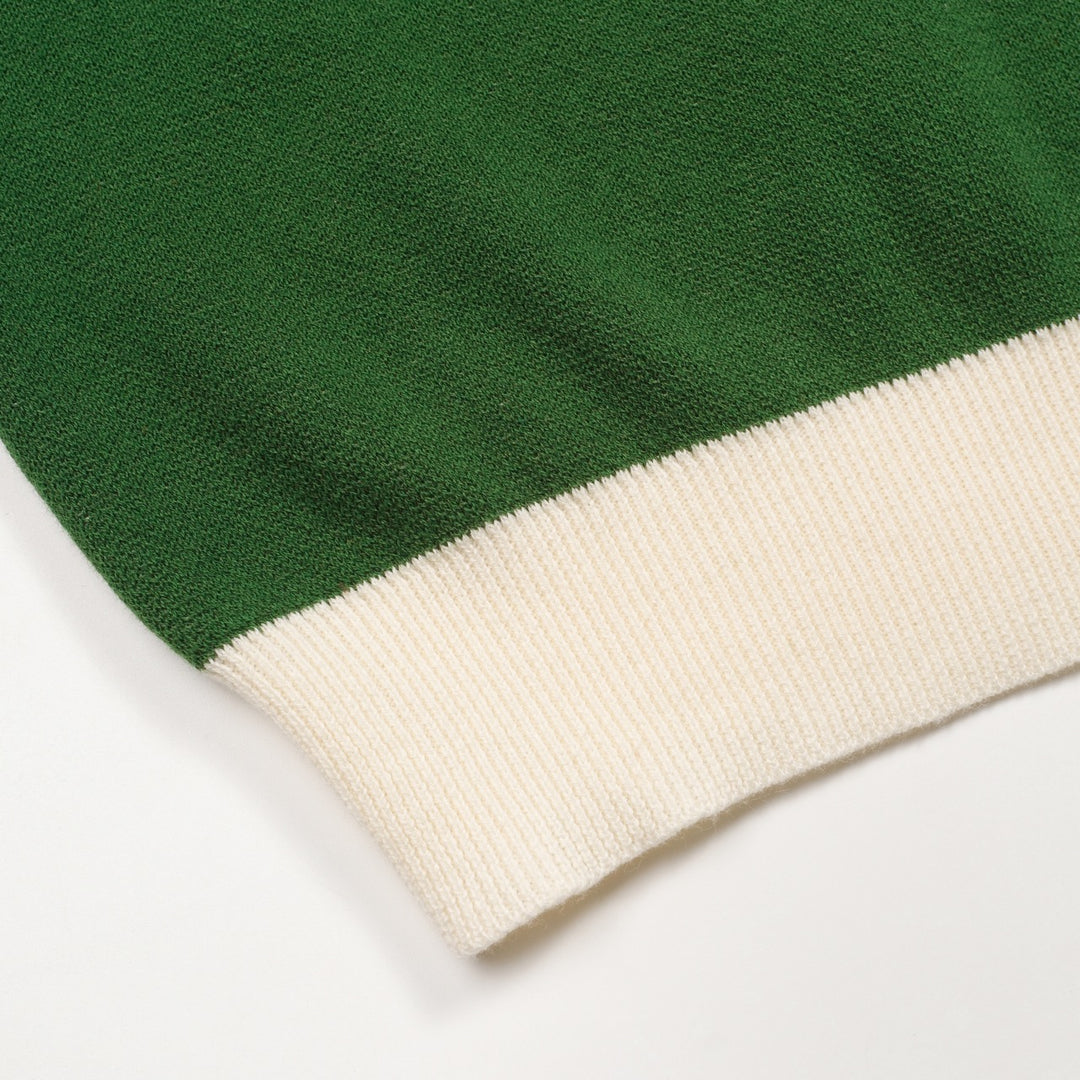 Women's Green Vintage Tiger Artistic Fashion Jacquard Knitwear