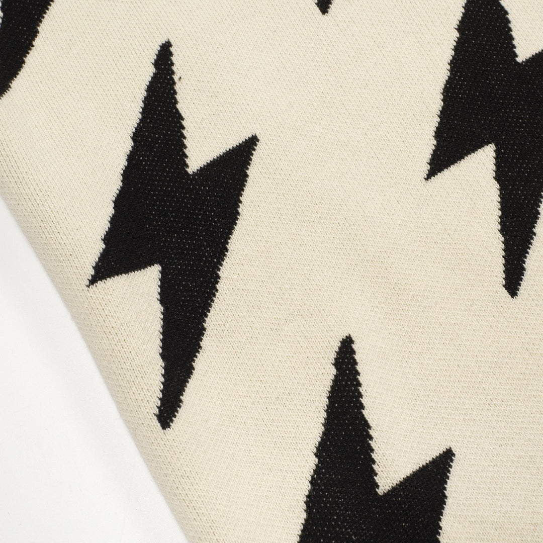 Abrikos Klassisk Retro Lightning Jacquard strikket cardigan til mænd