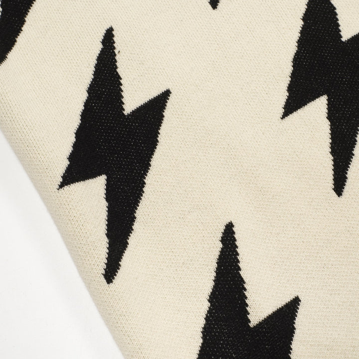 Abrikos Klassisk Retro Lightning Jacquard strikket cardigan til mænd