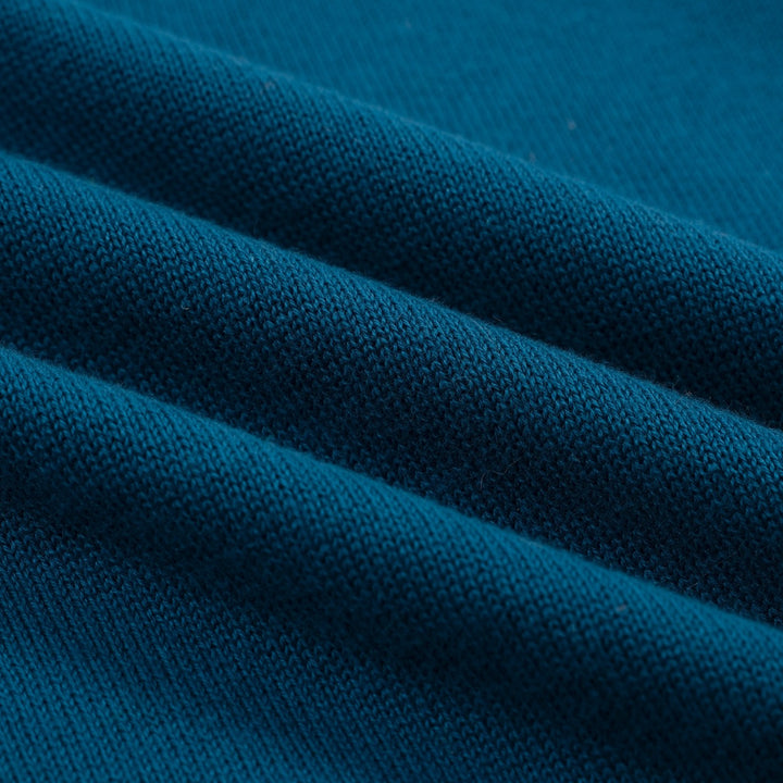 Men's Blue Rocket Planet Embroidered polo Knit Shirt