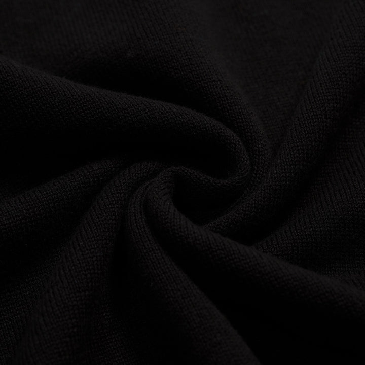 Svart klassisk lyn-brodert T-skjorte for menn