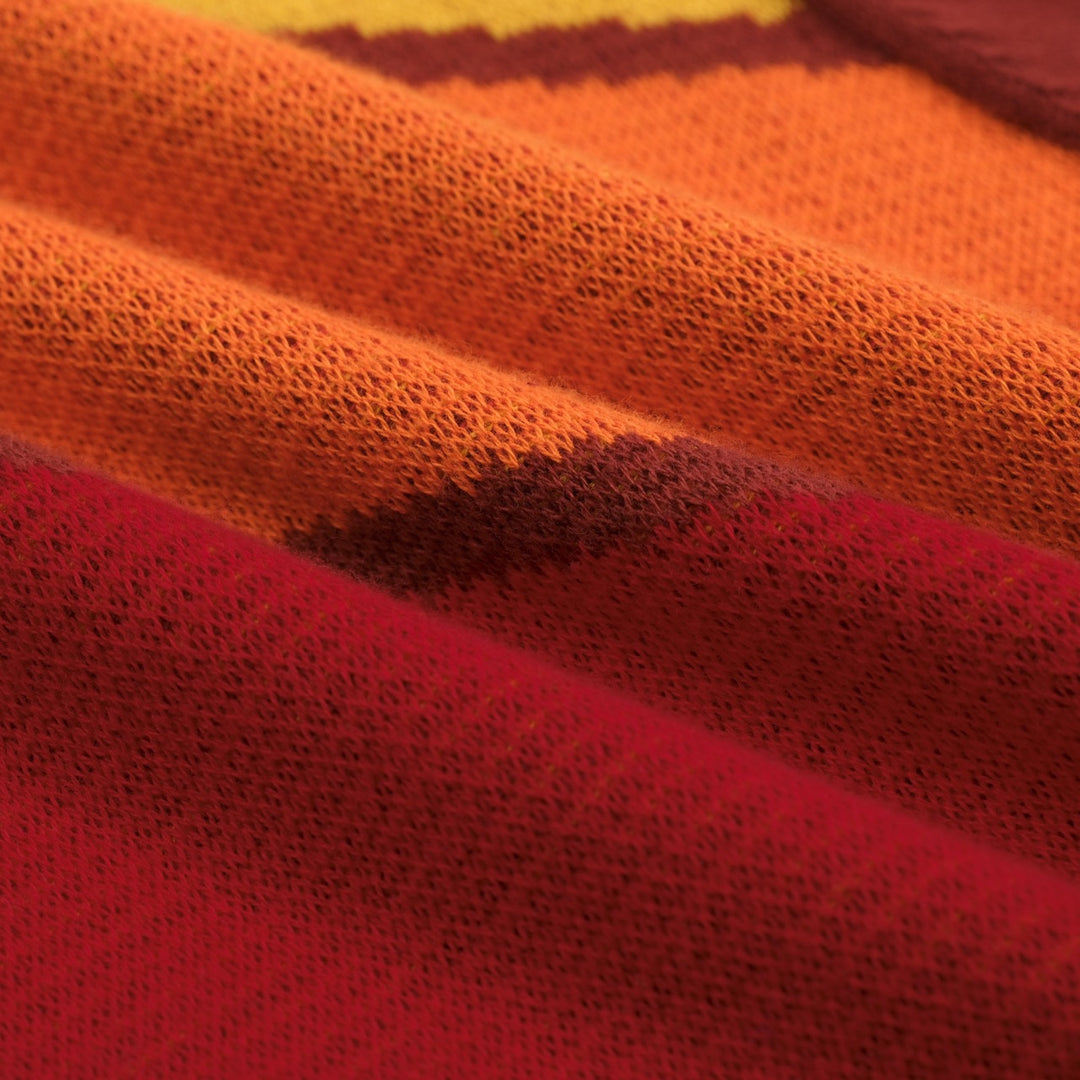 Brun retro motekunstdesign strikket cardigan for menn