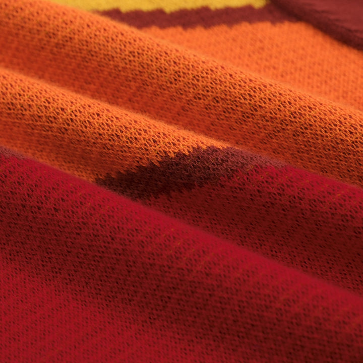 Brun retro motekunstdesign strikket cardigan for menn