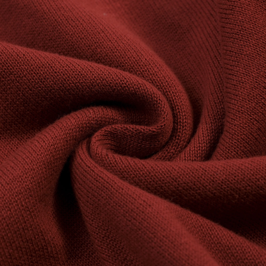 Brun retro motekunstdesign strikket cardigan for menn