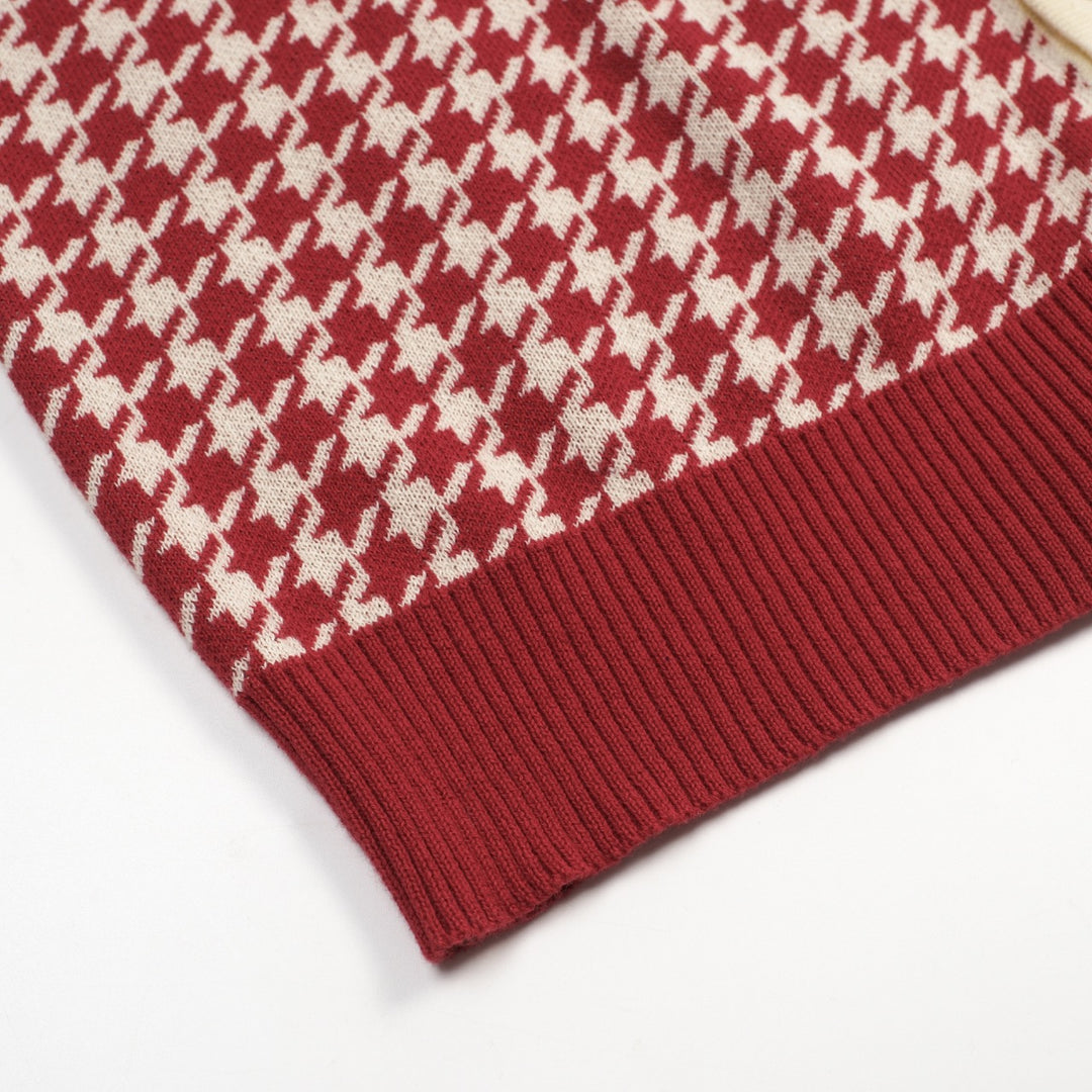 Cardigan de malha listrado de arte retrô multicolorido masculino