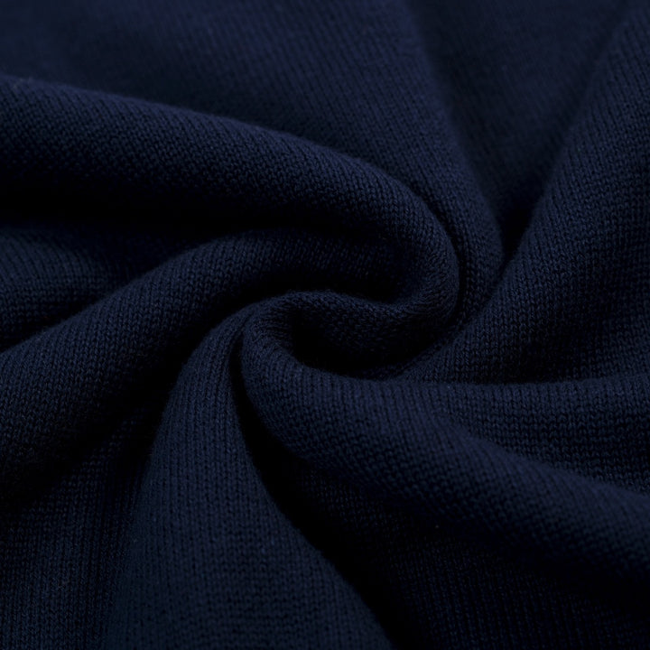 Cardigan de malha com design artístico retrô preto masculino