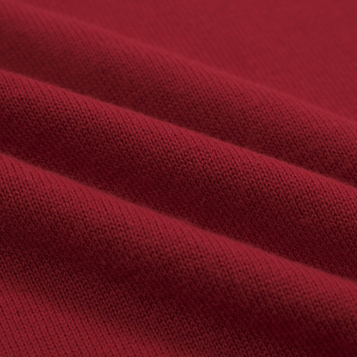 Men's Brick Red Retro Striped Design Knitted Cardigan