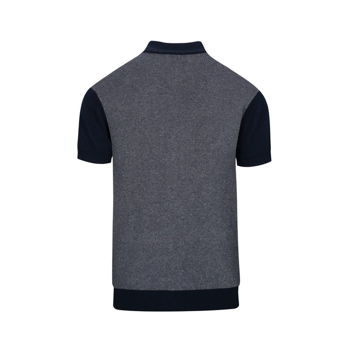 Cardigan de malha com design artístico retrô preto masculino