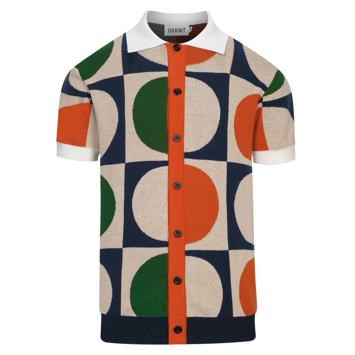 Cardigan Maglia Uomo Retro Trend Artistico