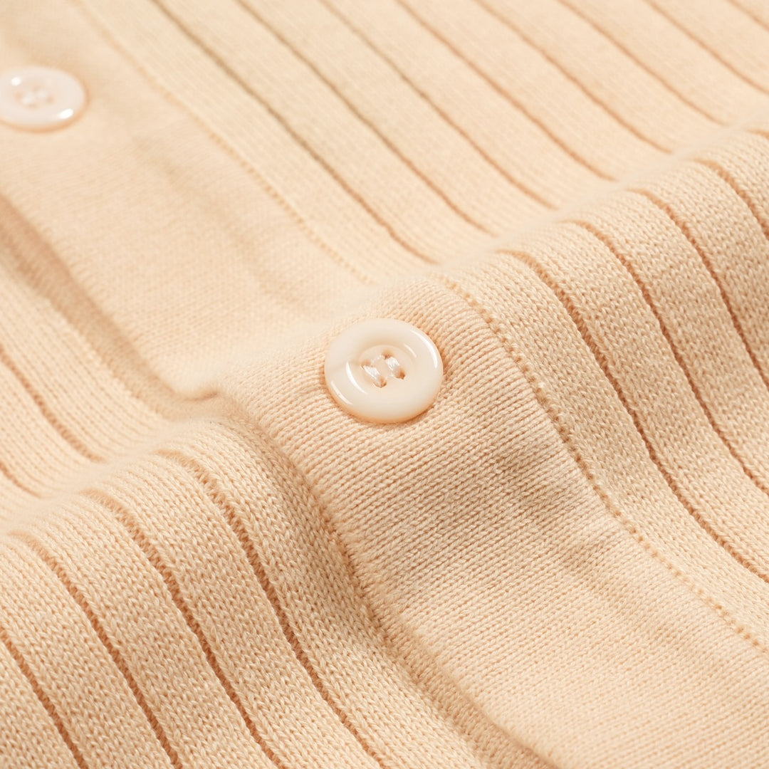 Men's apricot pit bar vintage aesthetic knitted cardigan