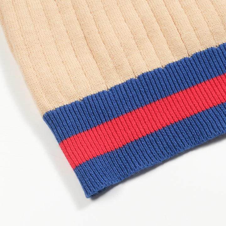 Men's apricot pit bar vintage aesthetic knitted cardigan