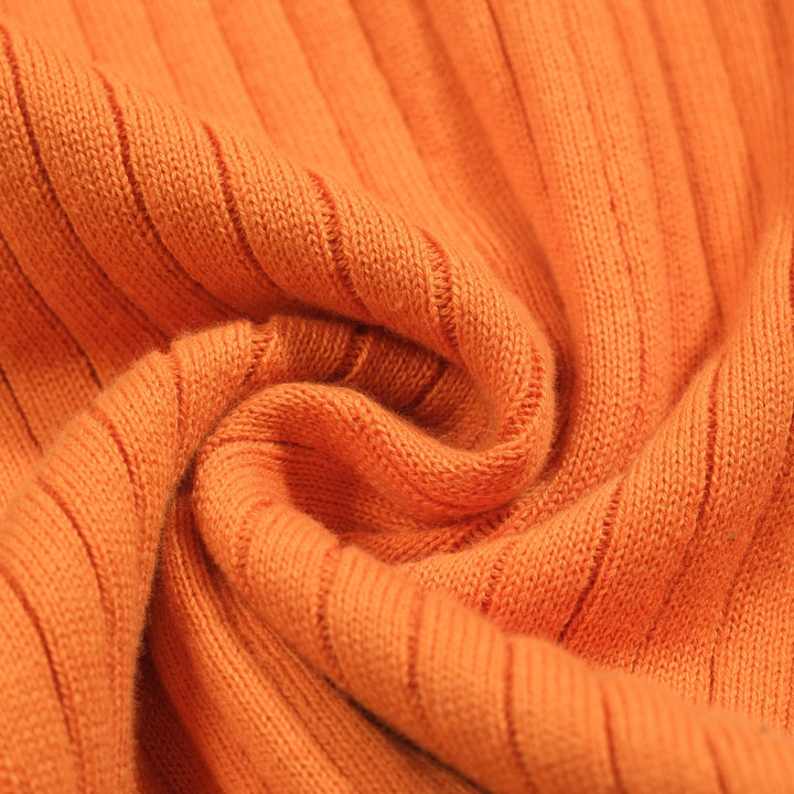 Cárdigan de punto retro con textura de hueso naranja para hombre