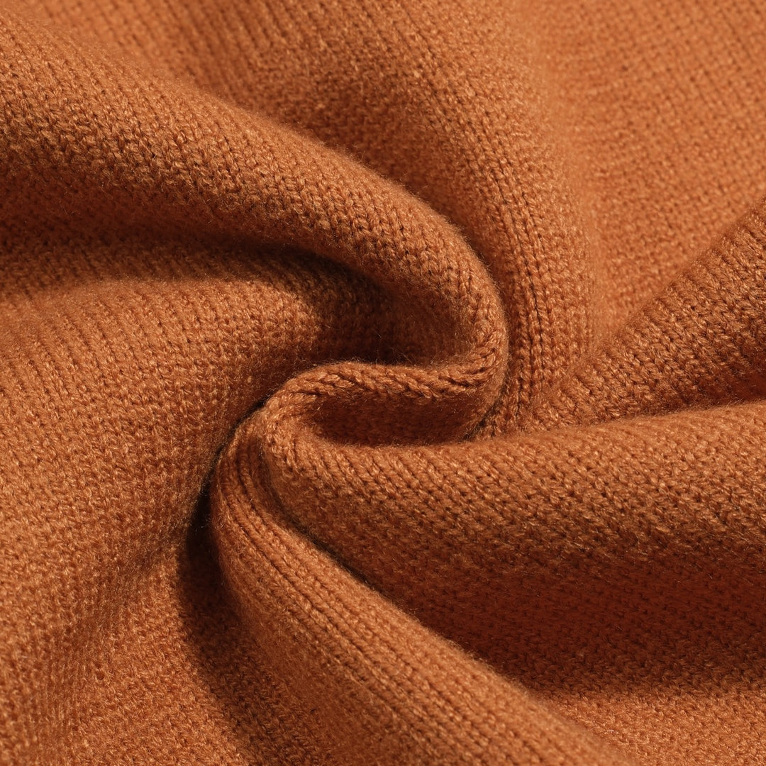 Men's khaki vintage art striped sweater jacket