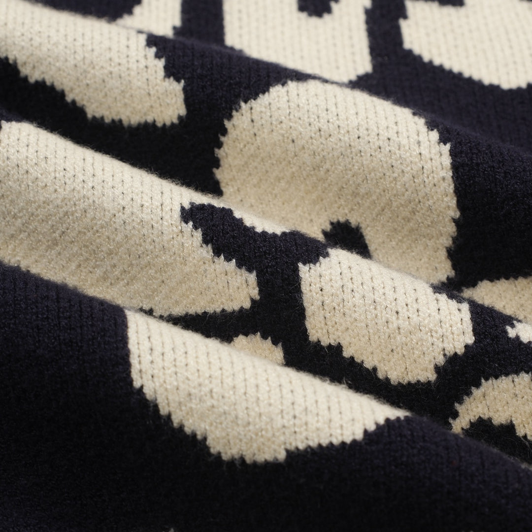 Chaqueta tipo jersey de hombre con diseño floral en jacquard negro