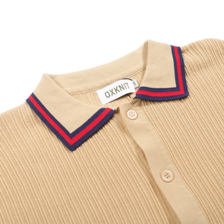 Vertikale stripet strikket cardigan for menn