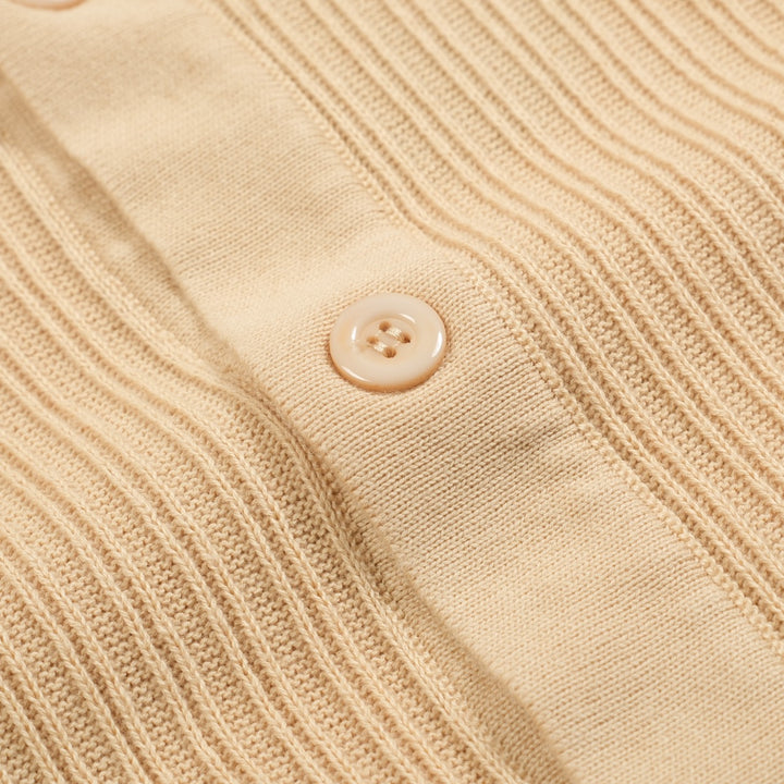 Vertikale stripet strikket cardigan for menn