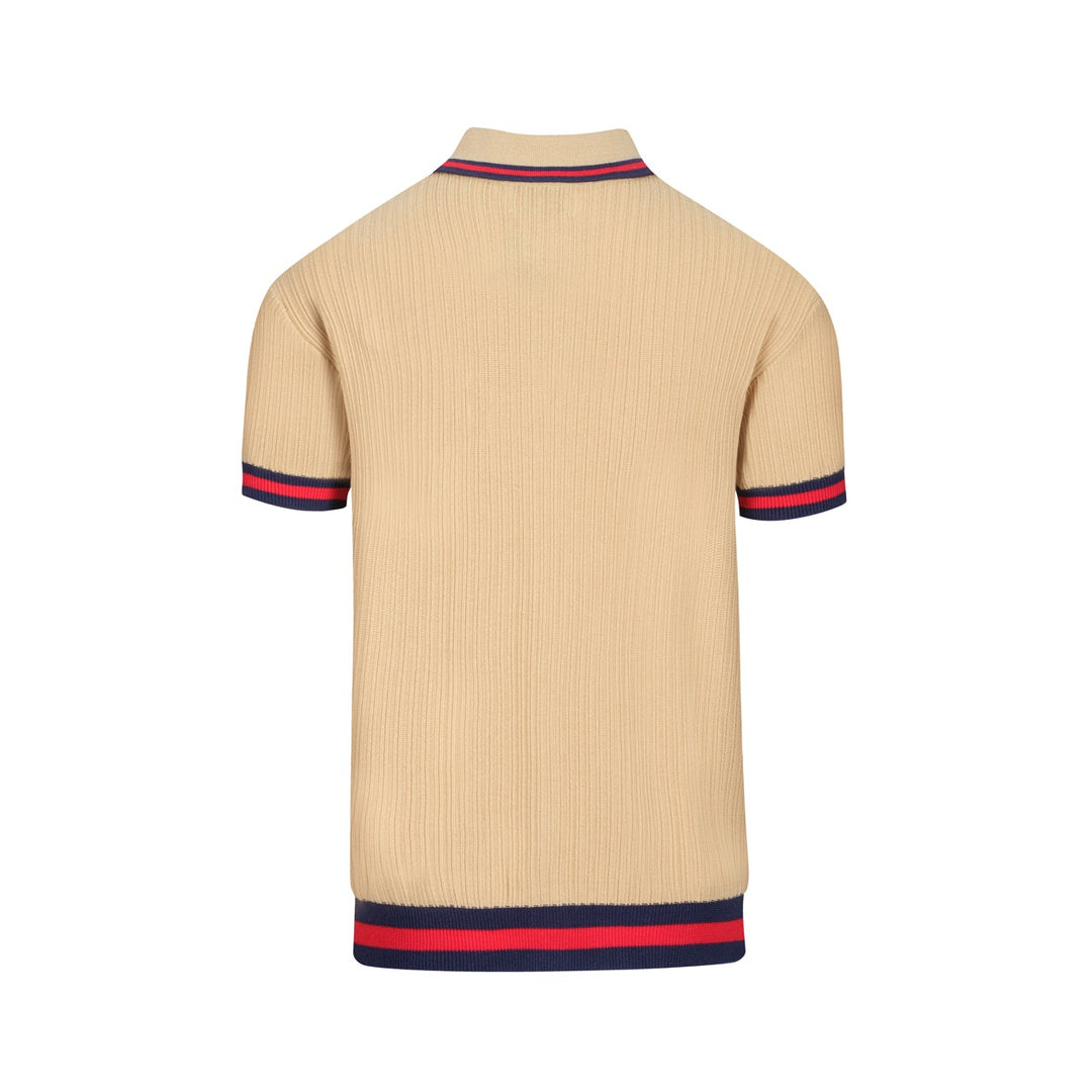 Vertikale stripet strikket cardigan for menn