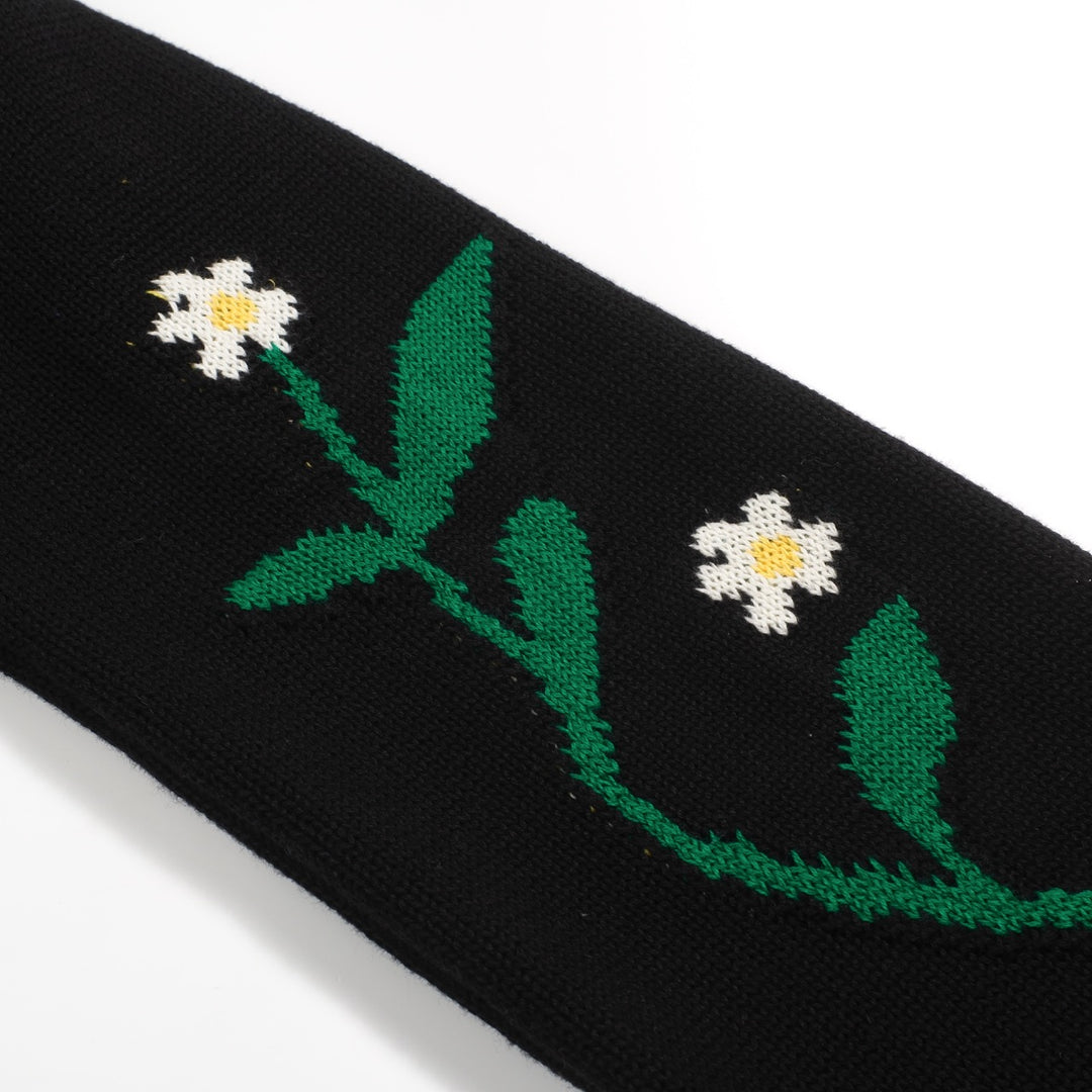 Women's black bird vintage bubble sleeve knitwear