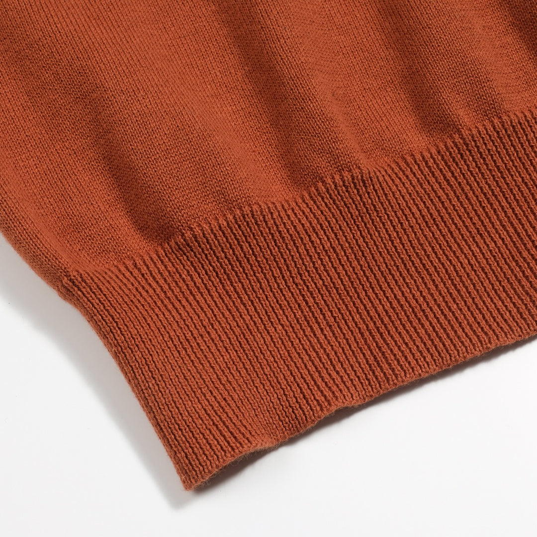 Women's brown vintage jacquard squirrel knitwear