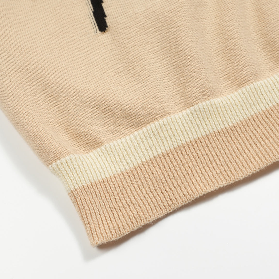 Kaki abstrakt metode bulldog strikkevarer for menn