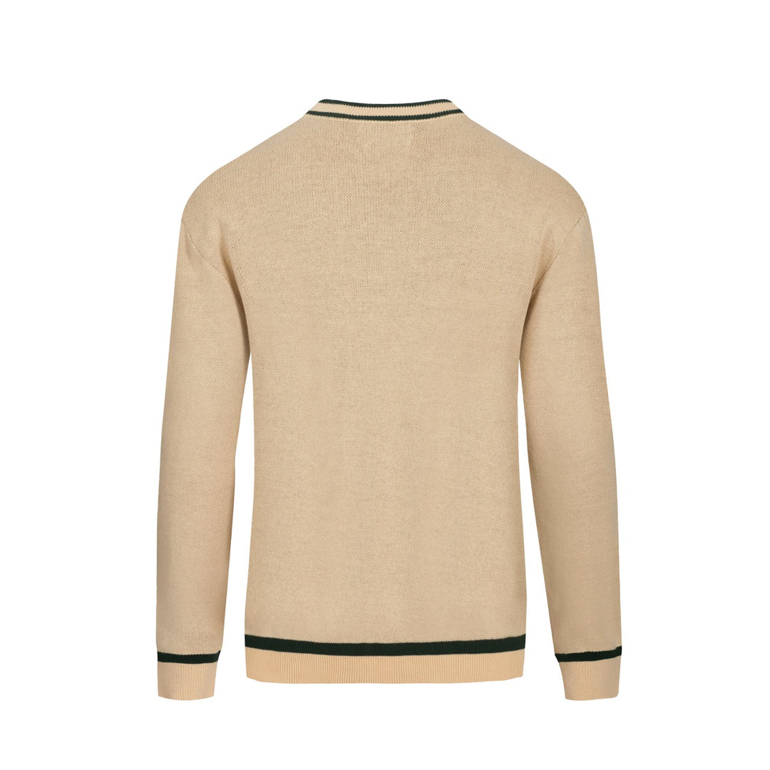 Men's khaki Eagle vintage jacquard knitwear