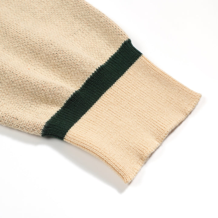 Men's khaki Eagle vintage jacquard knitwear