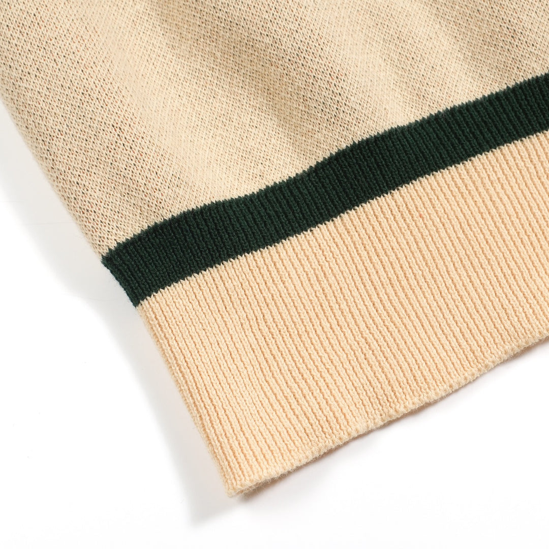 Men's khaki Eagle vintage jacquard knitwear